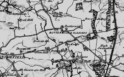 Old map of Butterwick in 1898