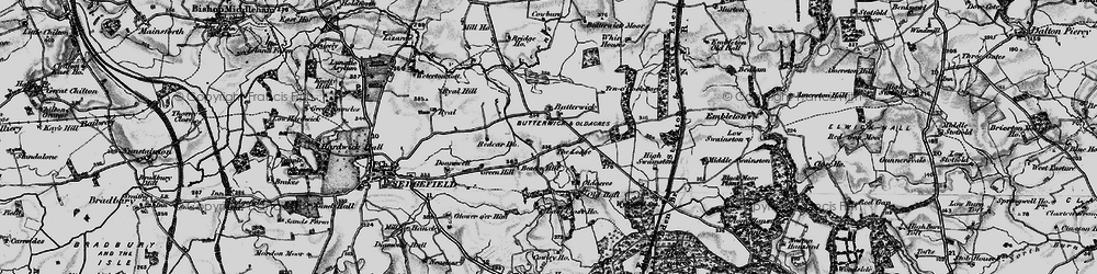 Old map of Butterwick Moor in 1898