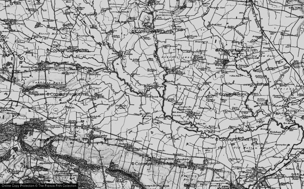 Old Map of Historic Map covering Barton Moor in 1898