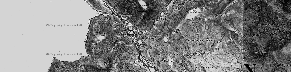 Old map of Bakethin Reservoir in 1897