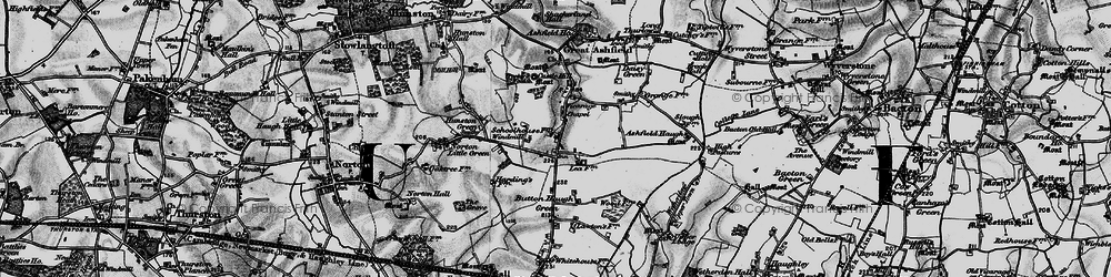 Old map of Button Haugh Green in 1898