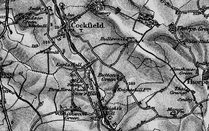 Old map of Button's Green in 1896
