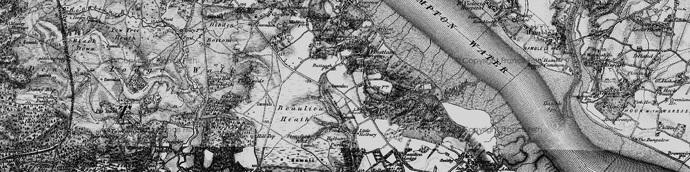 Old map of Buttsash in 1895