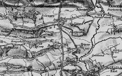 Old map of Thurlibeer in 1896
