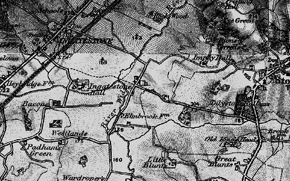Old map of Tilehurst in 1896