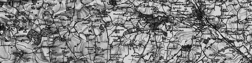 Old map of Buxhall in 1898