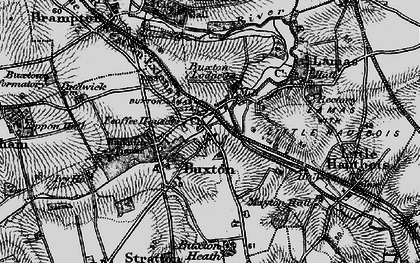 Old map of Buxton in 1898