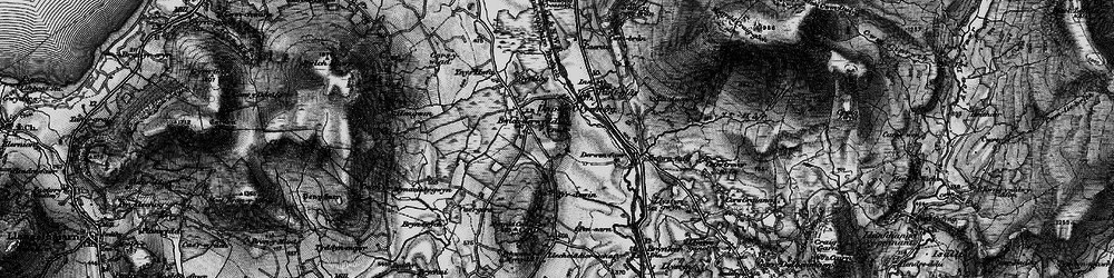 Old map of Bwlch-derwin in 1899