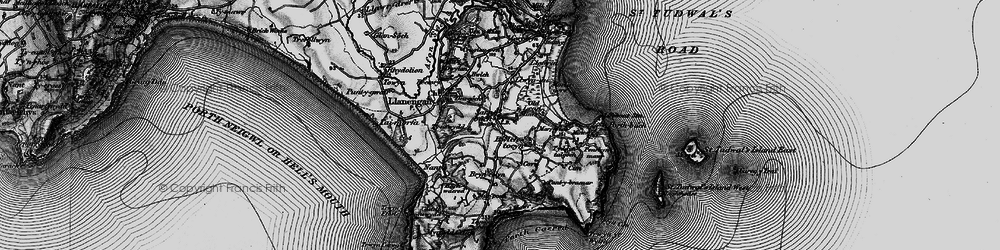 Old map of Bryn-celyn in 1898