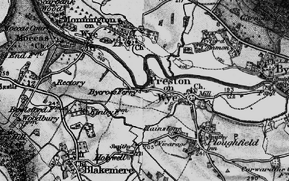Old map of Bycross in 1898
