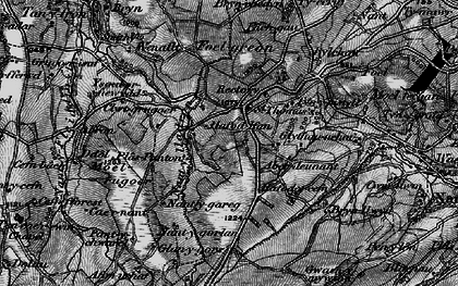 Old map of Brynrhedyn in 1897