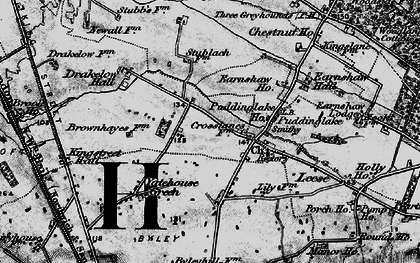 Old map of Byley in 1896