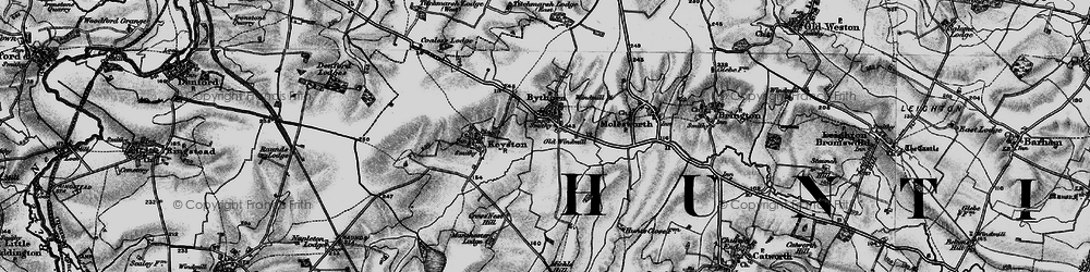 Old map of Bythorn in 1898
