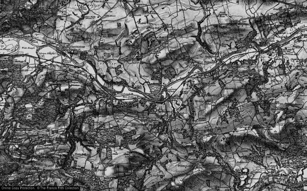 Old Map of Bywell, 1898 in 1898