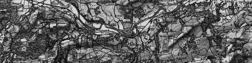 Old map of Bywell in 1898