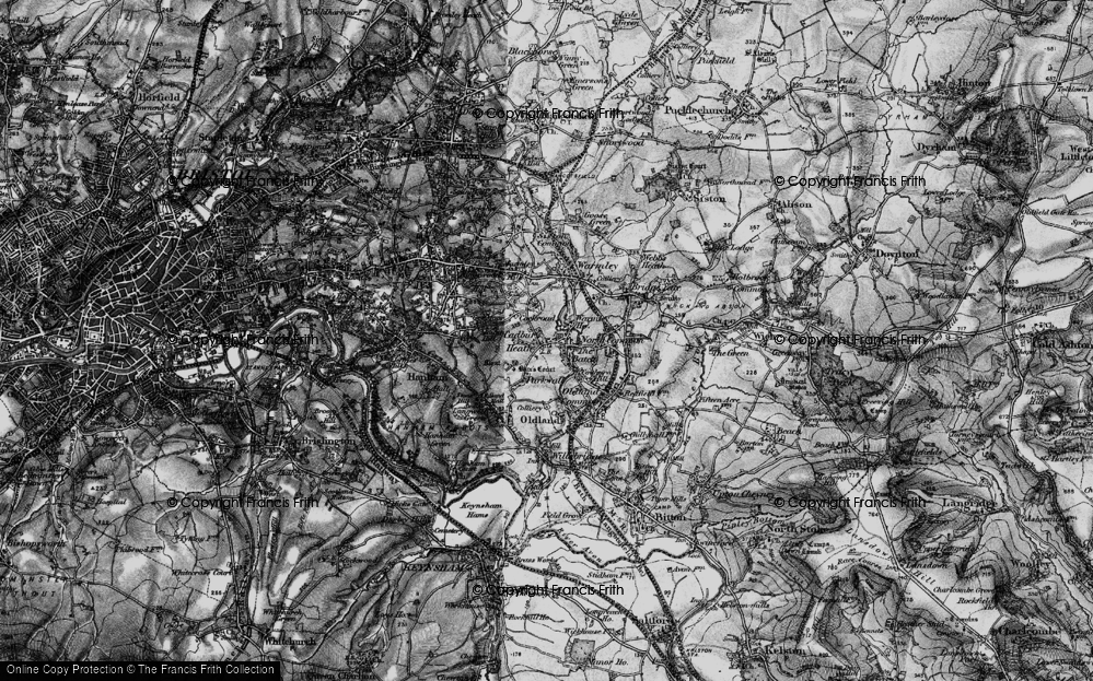 Old Map of Cadbury Heath, 1898 in 1898