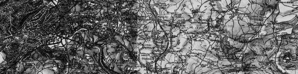 Old map of Cadbury Heath in 1898