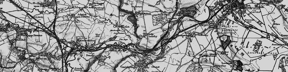 Old map of Cadeby in 1895