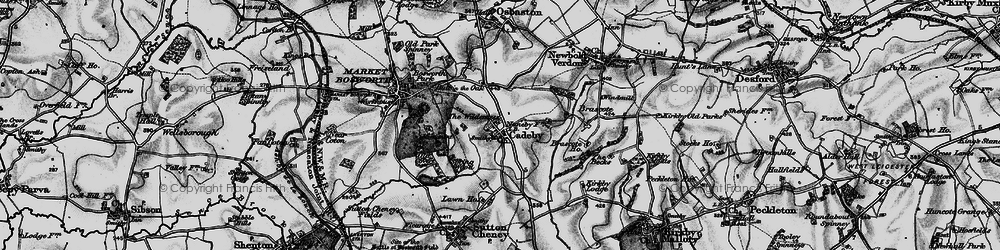 Old map of Cadeby in 1899