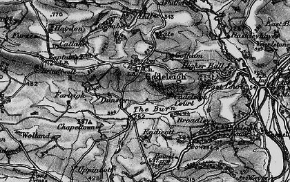 Old map of Cadeleigh in 1898