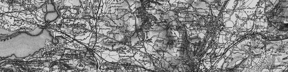 Old map of Bryn-rhôs in 1897