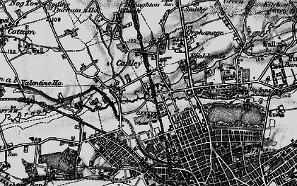Old map of Cadley in 1896