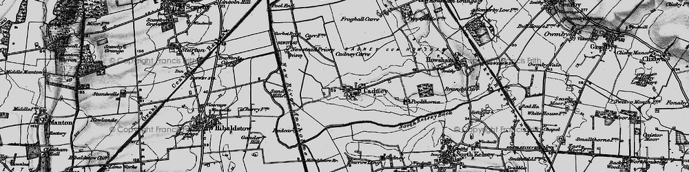 Old map of Cadney in 1898