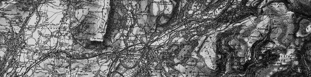 Old map of Cadoxton-Juxta-Neath in 1898