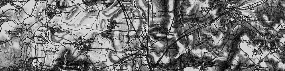 Old map of Cadwell in 1896