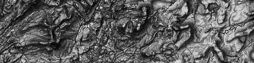 Old map of Afon Teigl in 1899