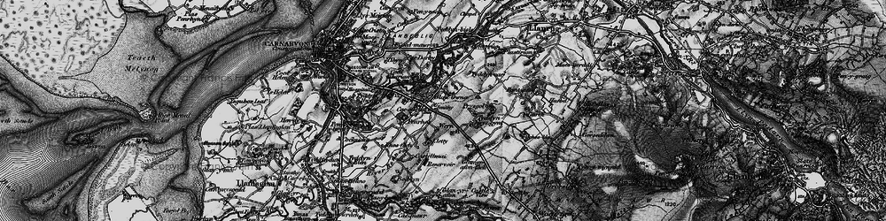Old map of Ysbytty in 1899