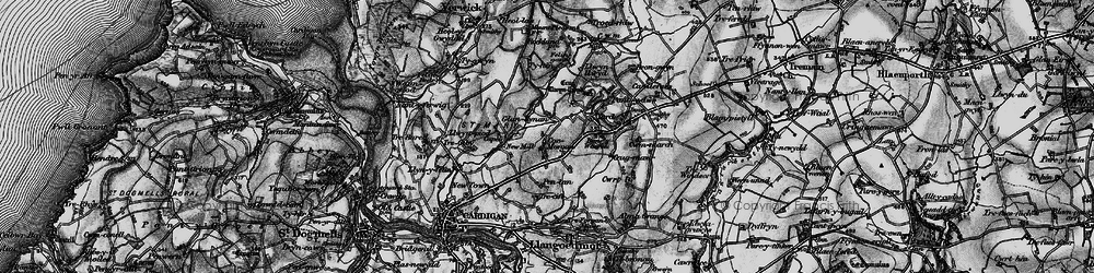 Old map of Banc-y-Warren in 1898