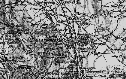 Old map of Caergwrle in 1897