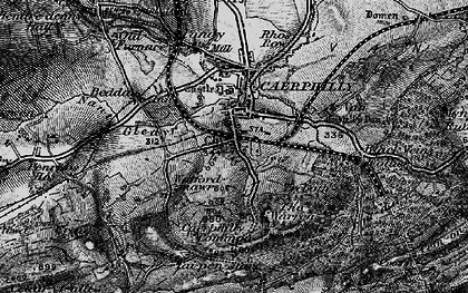 Old map of Caerphilly in 1897
