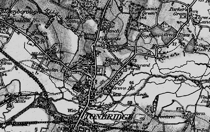 Old map of Cage Green in 1895