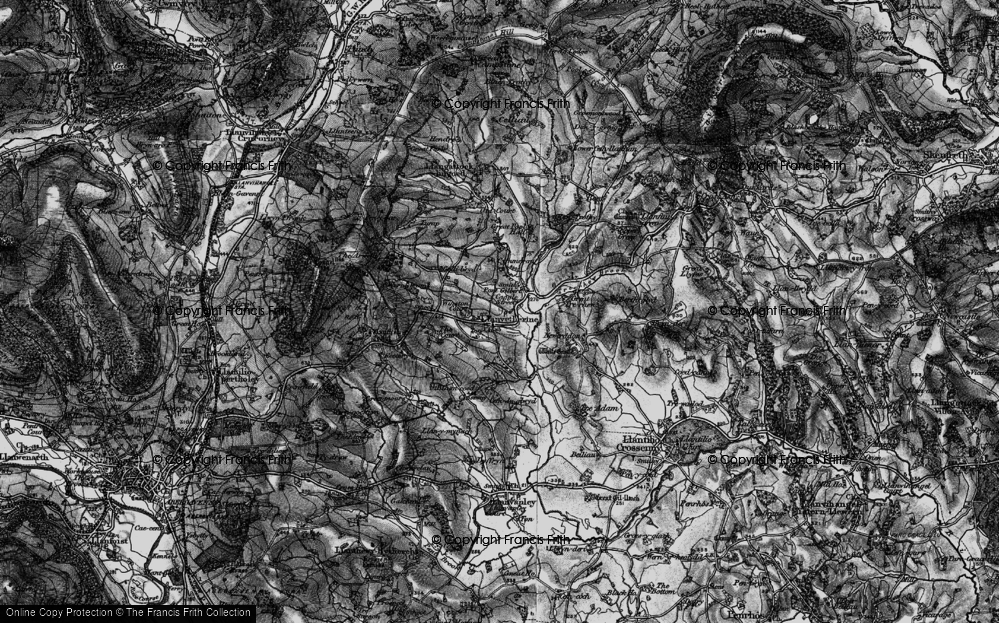 Old Map of Caggle Street, 1896 in 1896