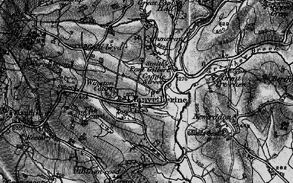 Old map of Caggle Street in 1896