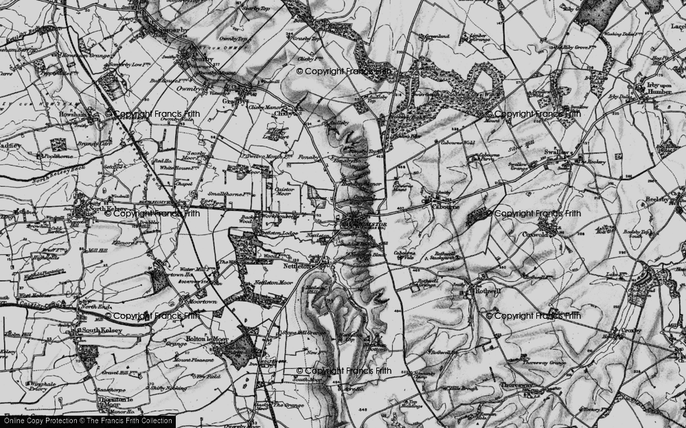 Old Map of Caistor, 1899 in 1899