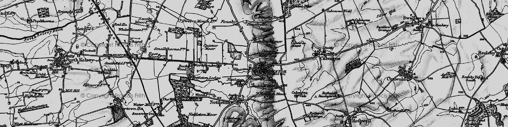 Old map of Caistor in 1899