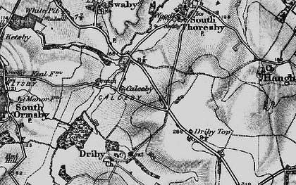 Old map of Driby Top in 1899