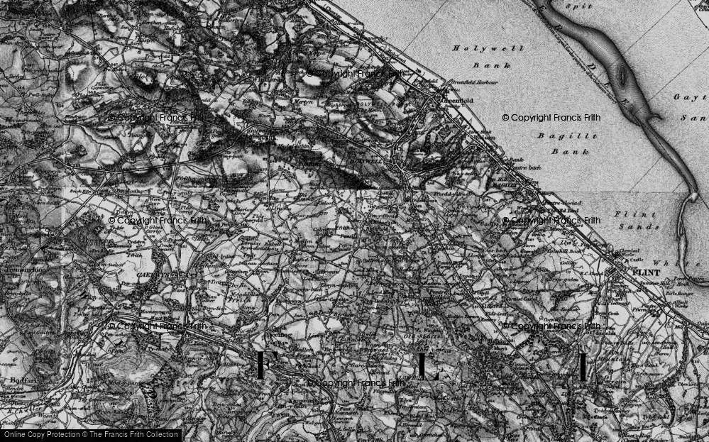 Old Map of Calcoed, 1896 in 1896