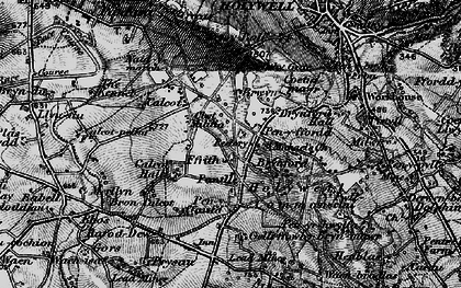 Old map of Calcoed in 1896