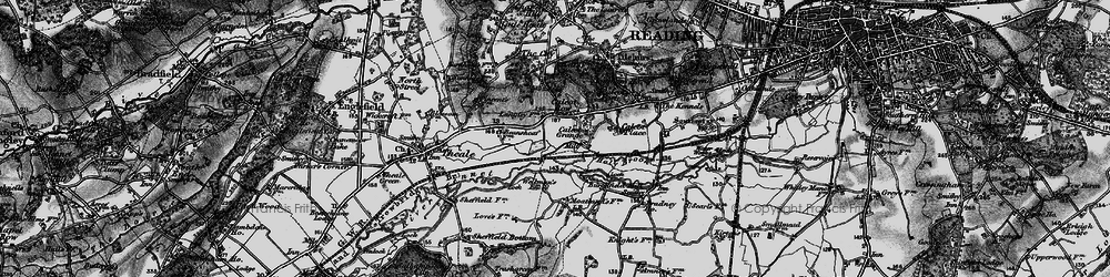 Old map of Calcot in 1895