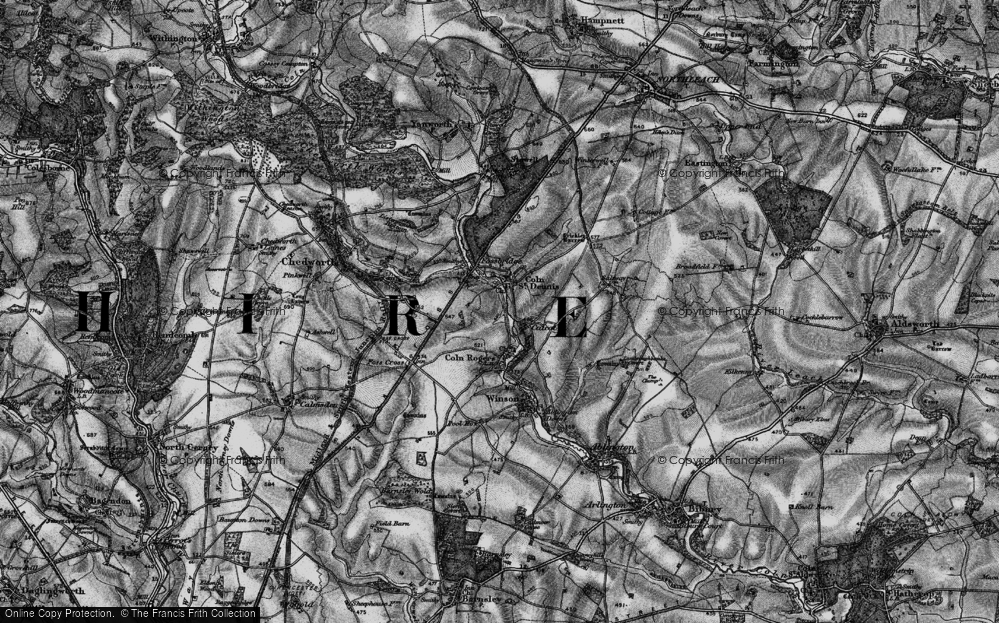 Old Map of Calcot, 1896 in 1896
