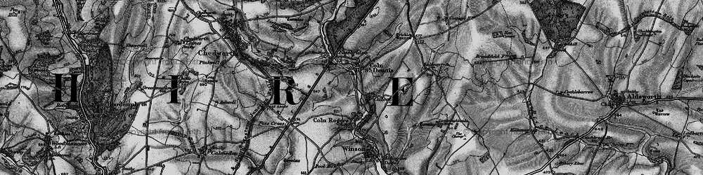 Old map of Calcot in 1896