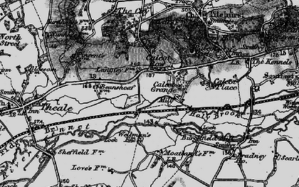 Old map of Calcot Row in 1895
