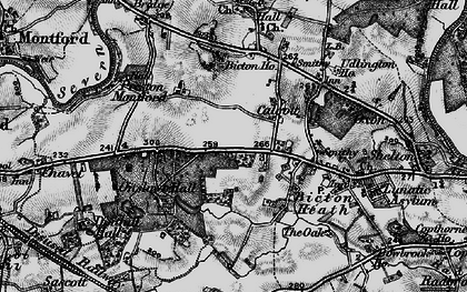 Old map of Calcott in 1899
