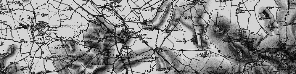 Old map of Calcutt in 1896