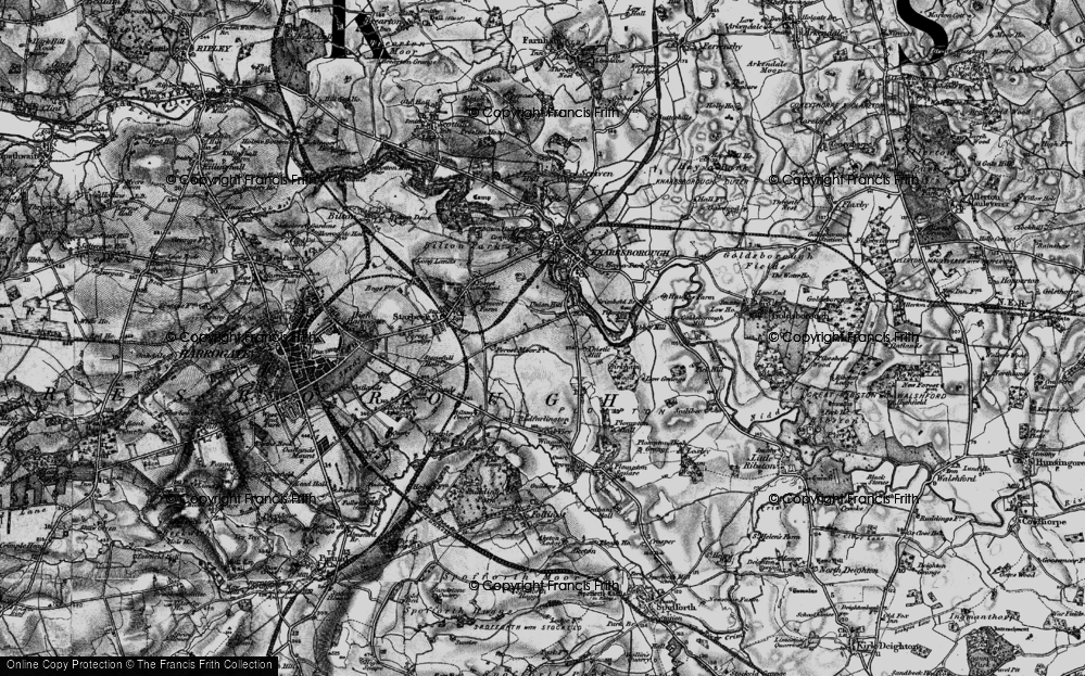 Old Map of Historic Map covering Birkham Wood in 1898