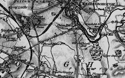 Old map of Calcutt in 1898